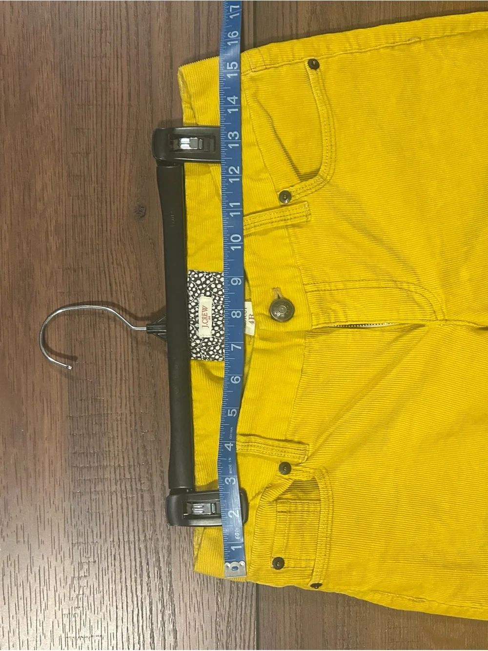 J. Crew Women’s Mustard Corduroy Pant Booth-cut 4R Fall Retro